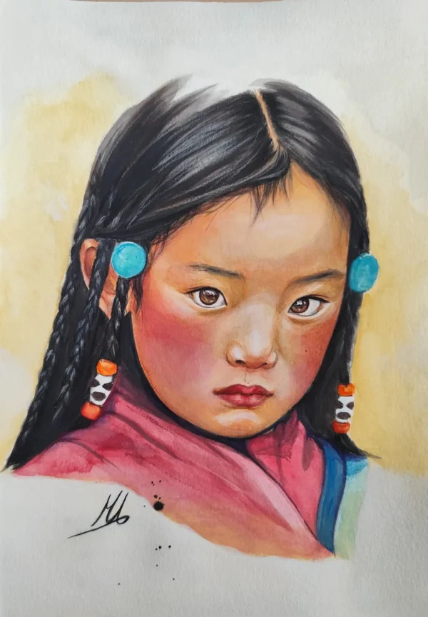 Hari – Retrato en acuarela